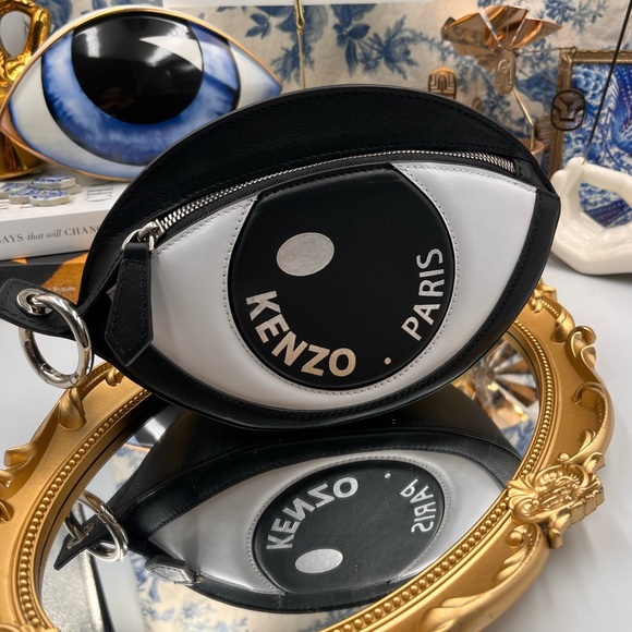 🆕 KENZO 🧿 NWOT Kontact Eye  Leather Clip Pouch - Picture 3 of 16